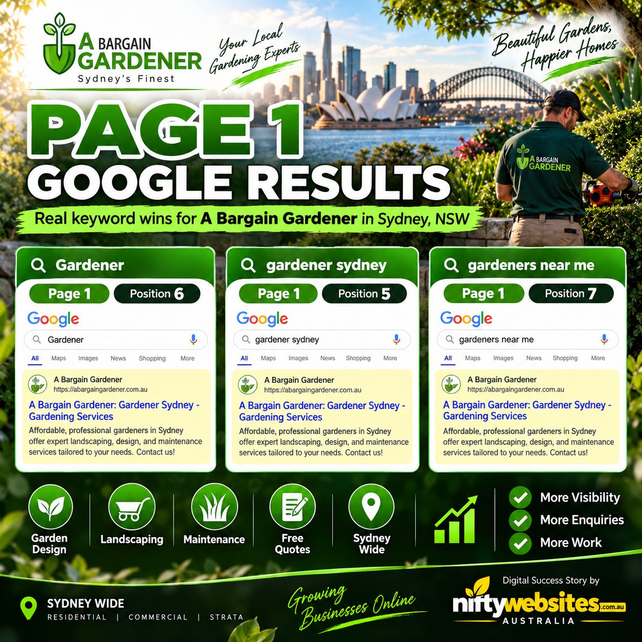 A Bargain Gardener homepage design