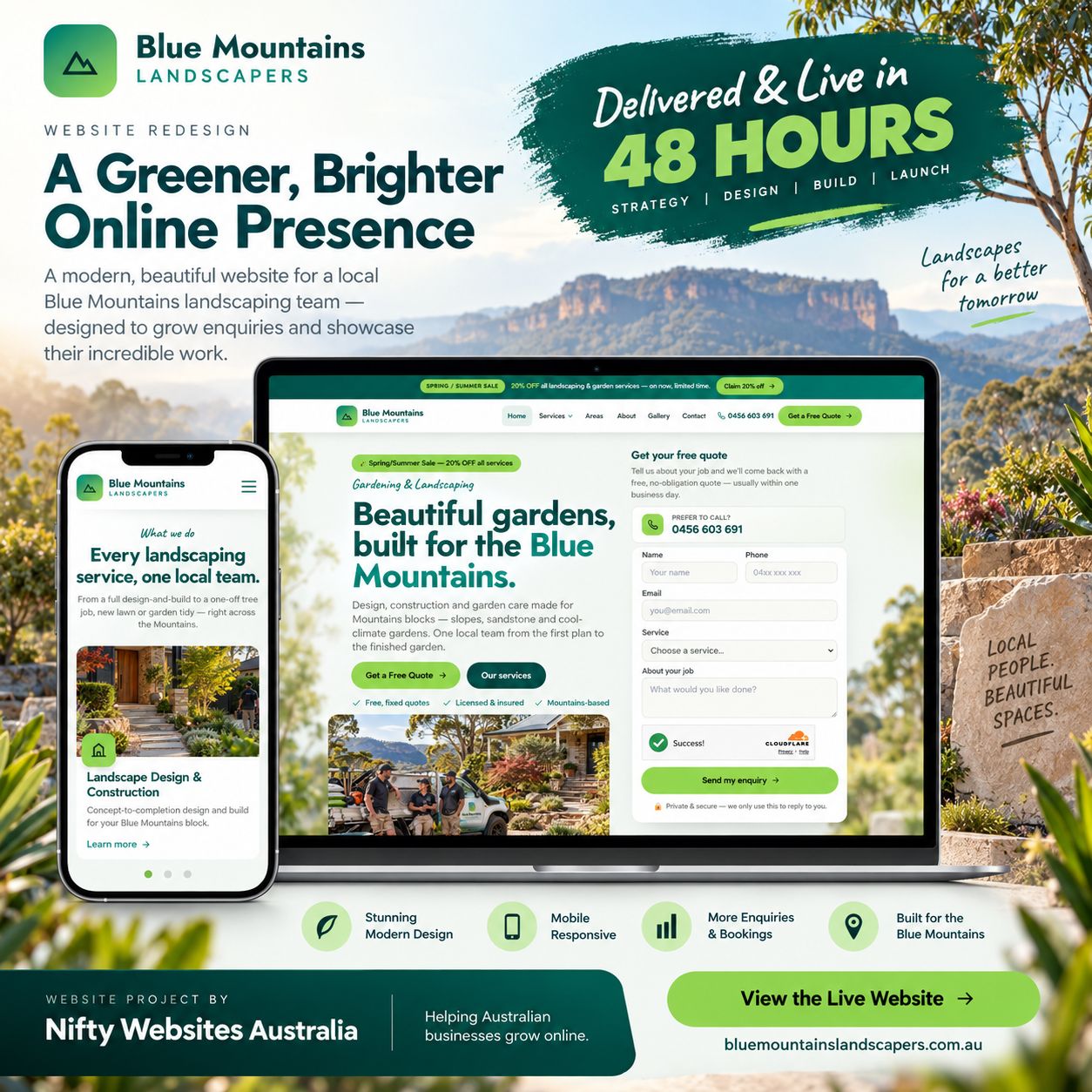 Website redesign before and after example