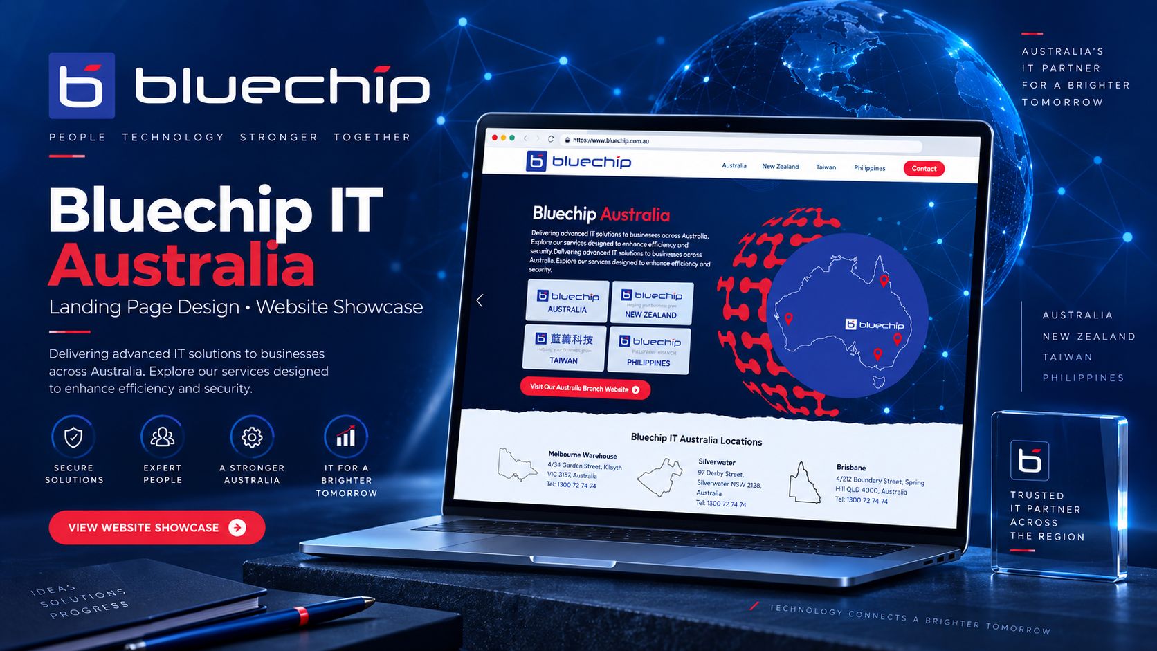 Blue Chip IT homepage design