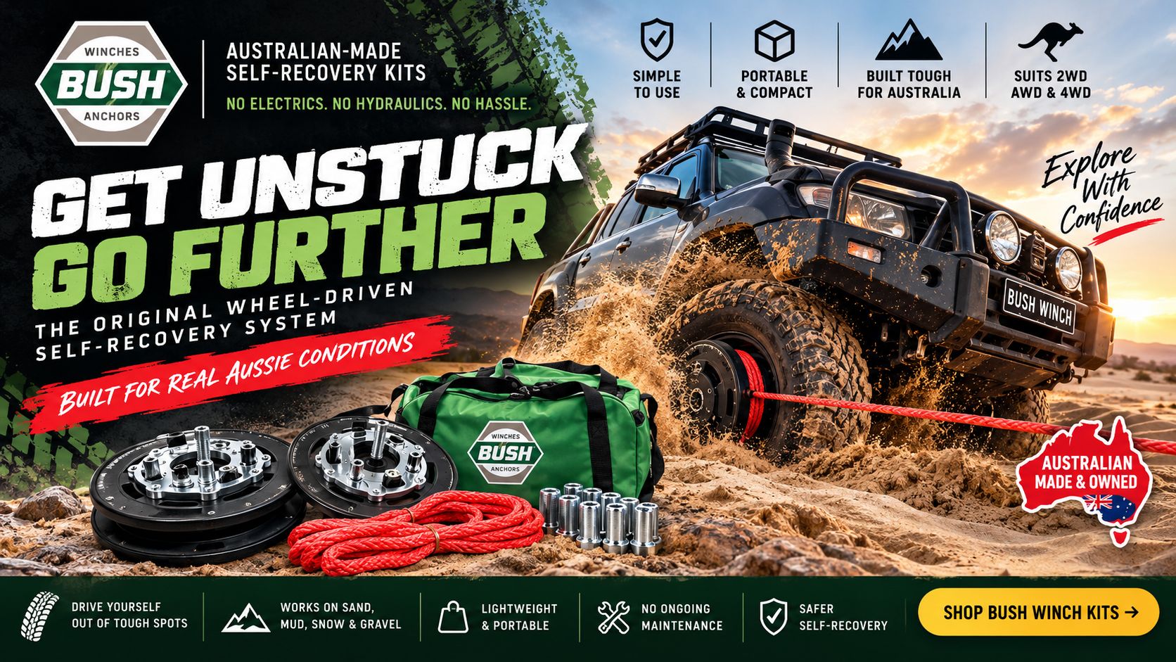 Bush Winch website by Nifty Websites Australia