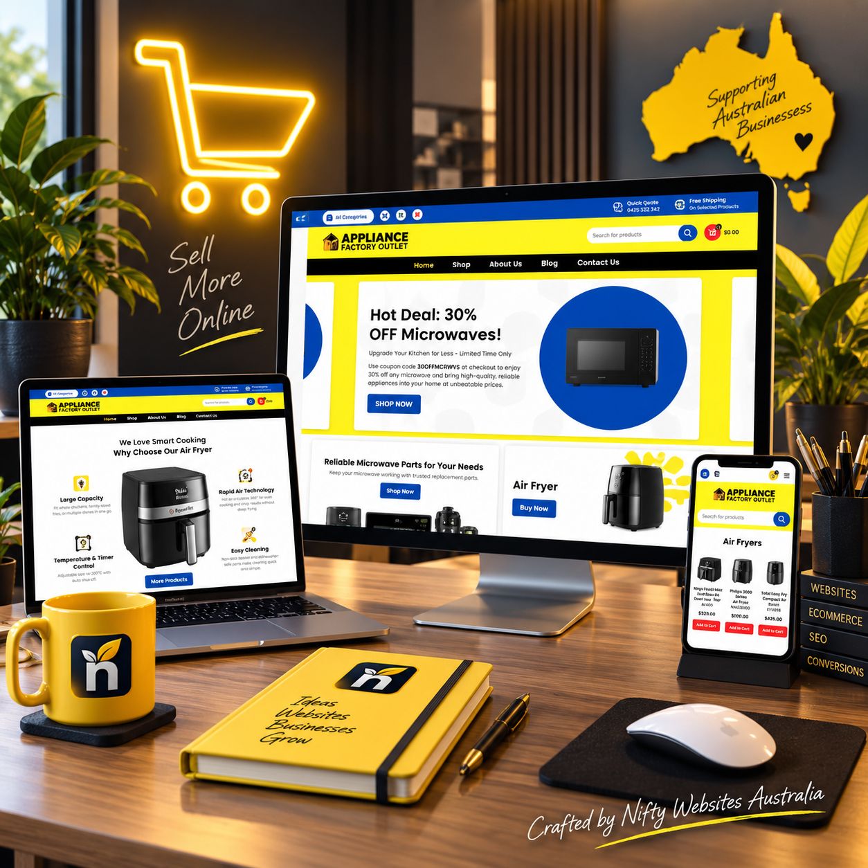 eCommerce website design example