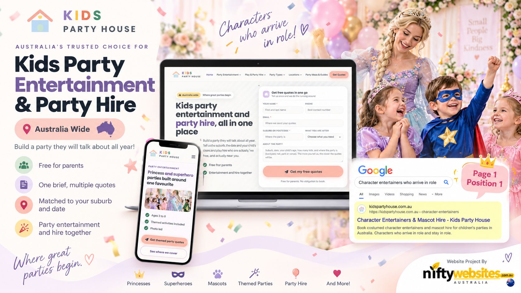 Website designed by Nifty Websites Australia