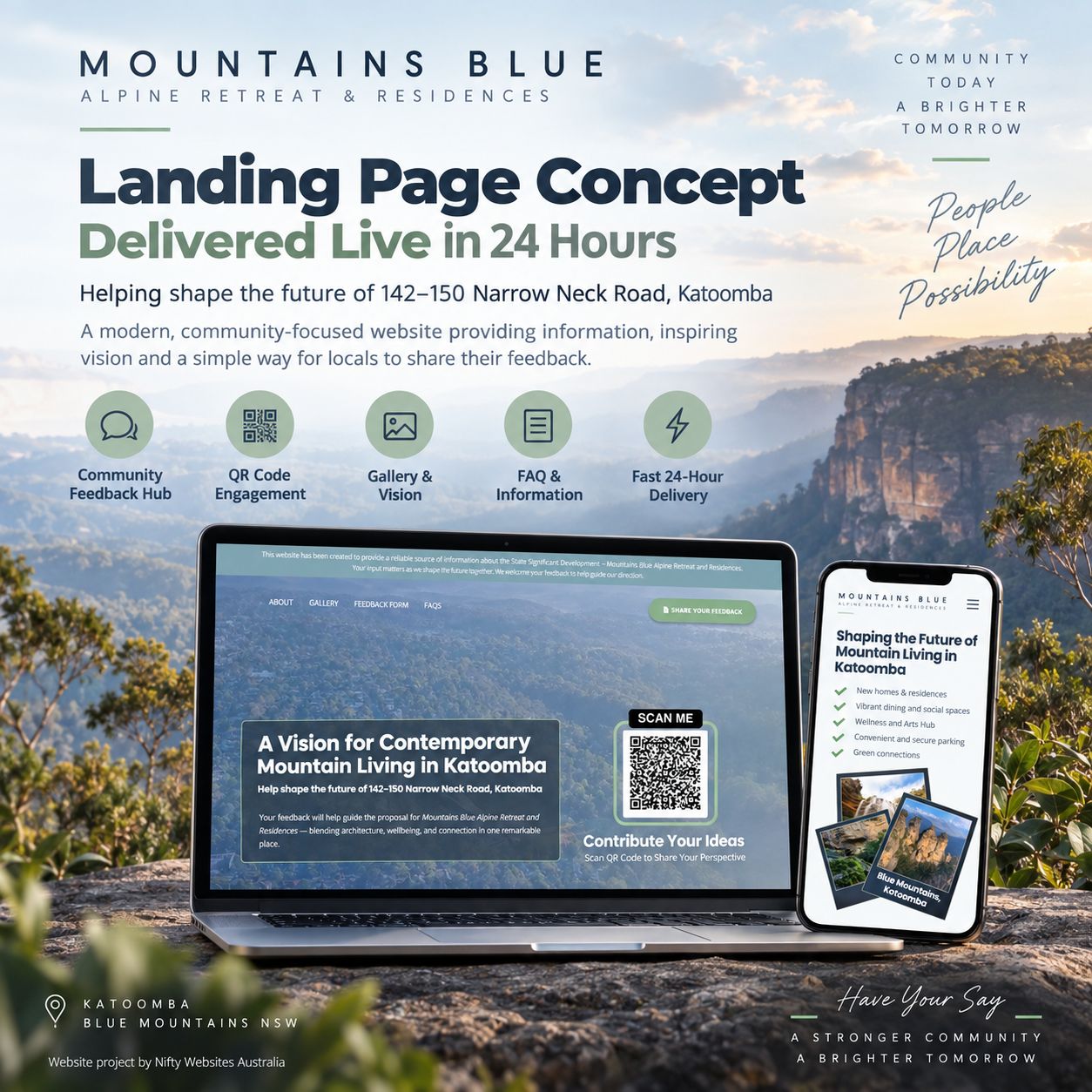 Landing page design example