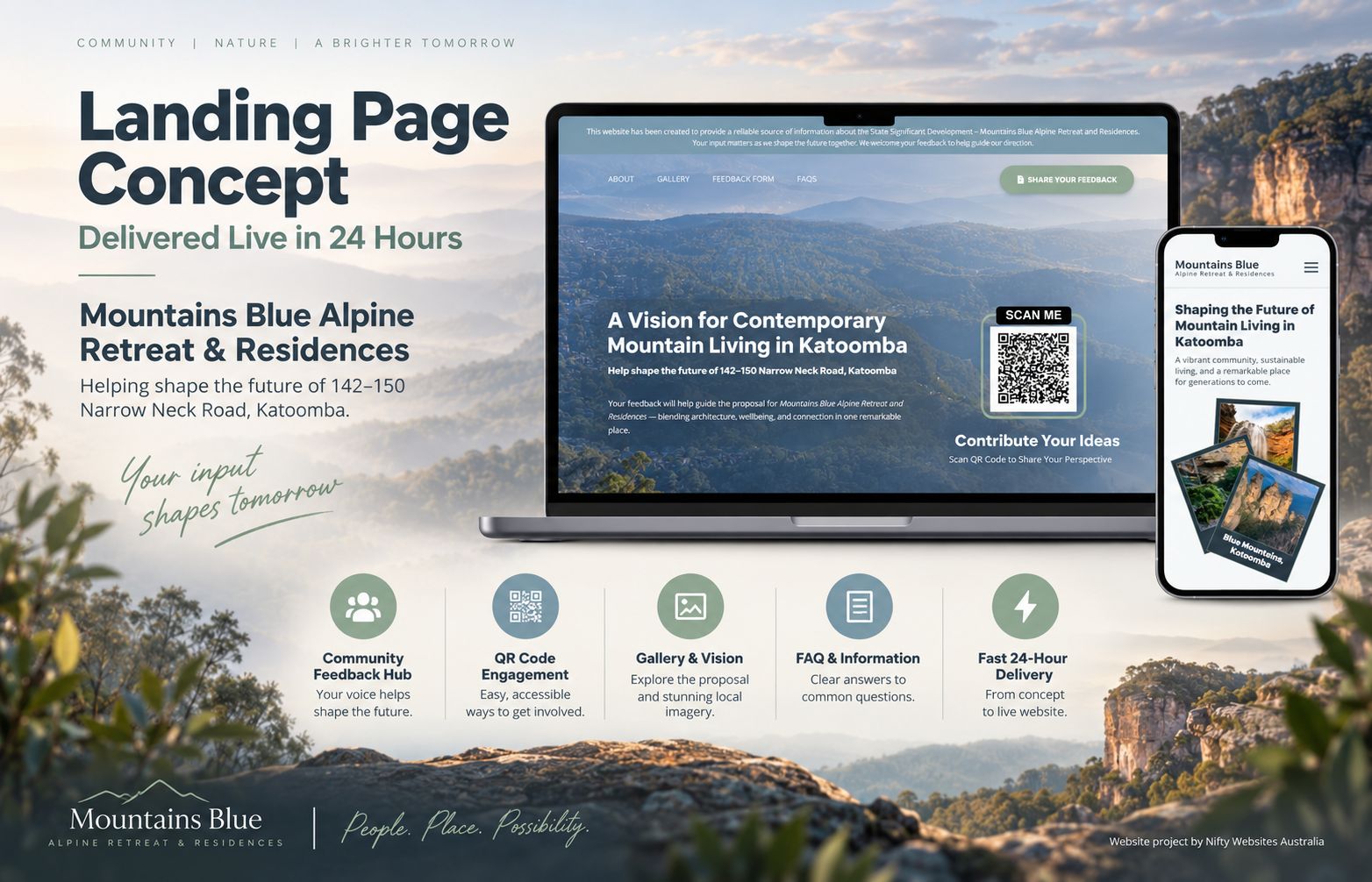 A website designed and built by Nifty Websites Australia