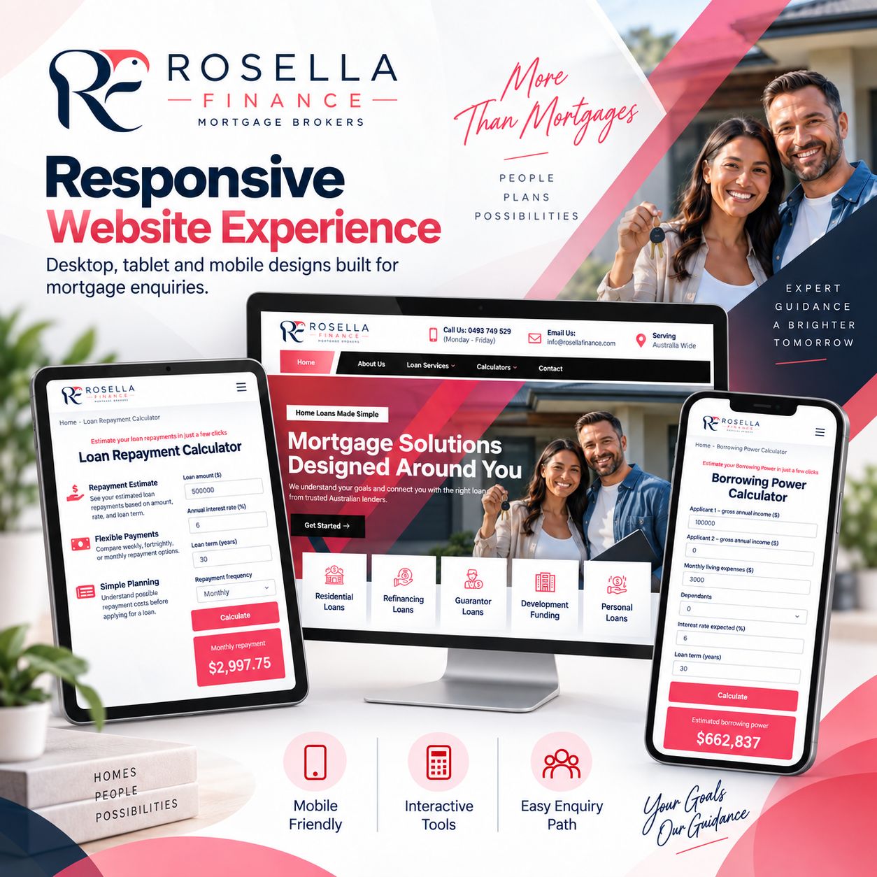 Rosella Finance website on mobile