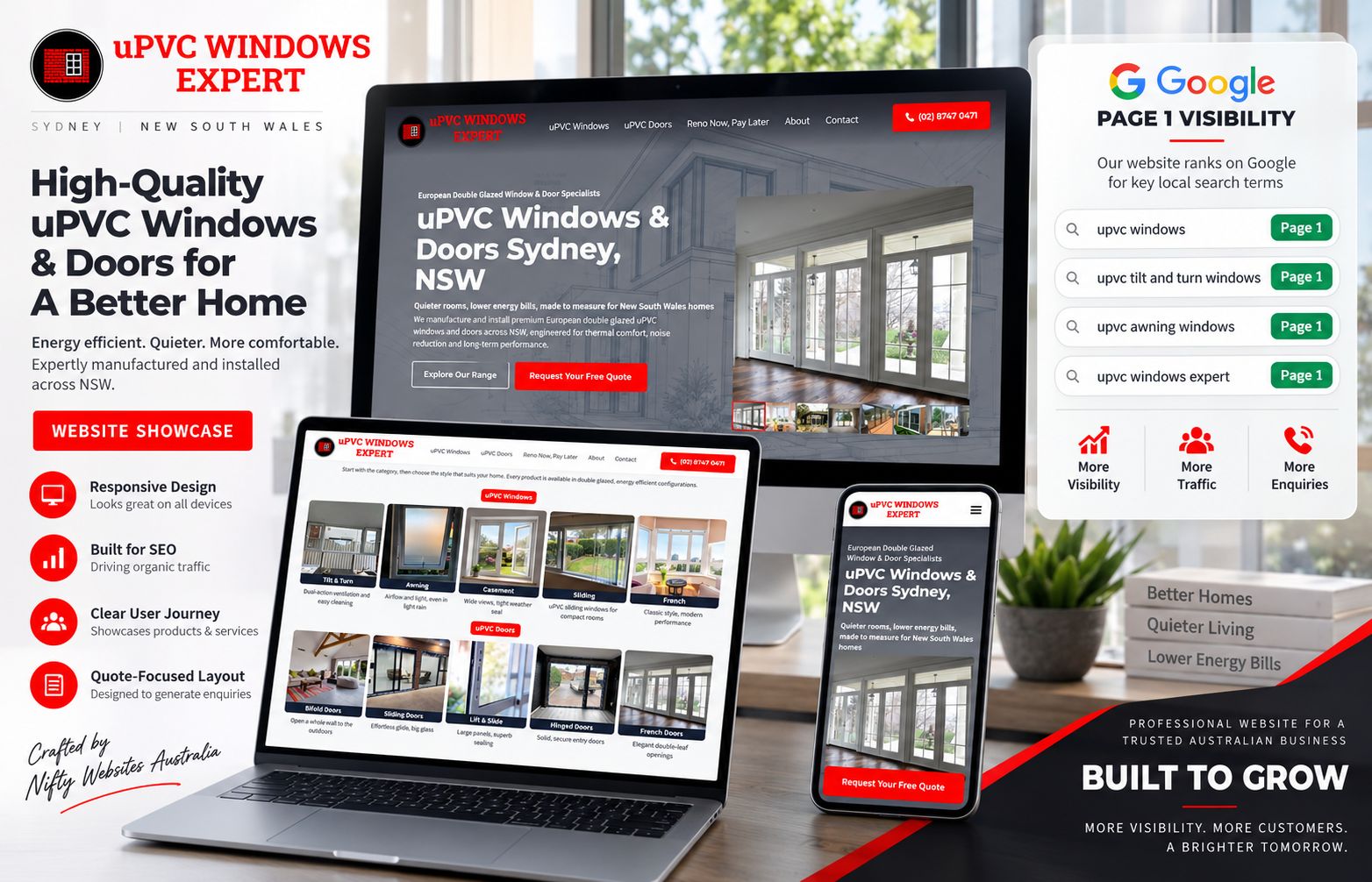 A website designed and built by Nifty Websites Australia