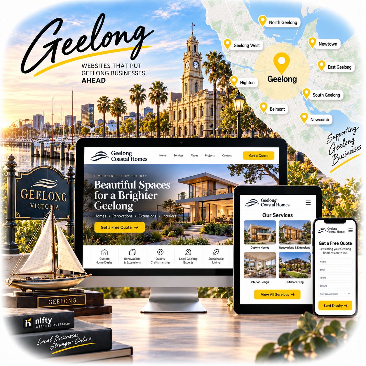 Hero visual for the Geelong web design service