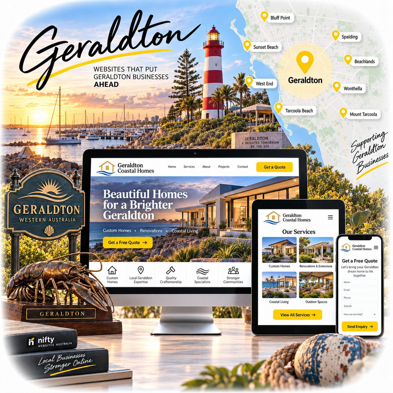 Hero visual for the Geraldton web design service