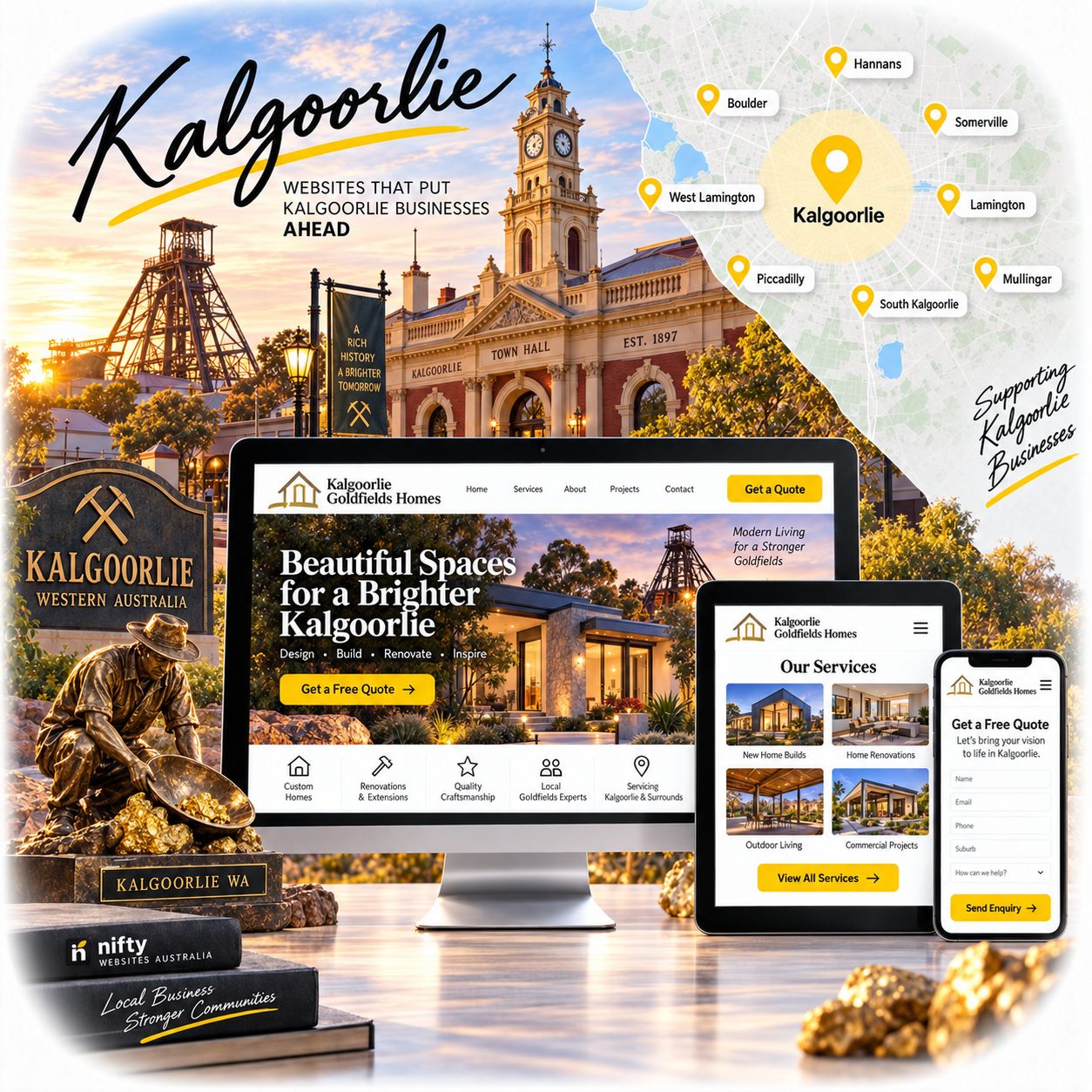 Hero visual for the Kalgoorlie web design service