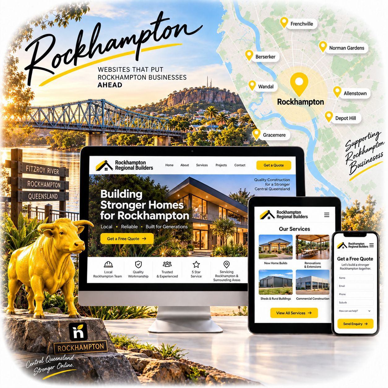 Hero visual for the Rockhampton web design service