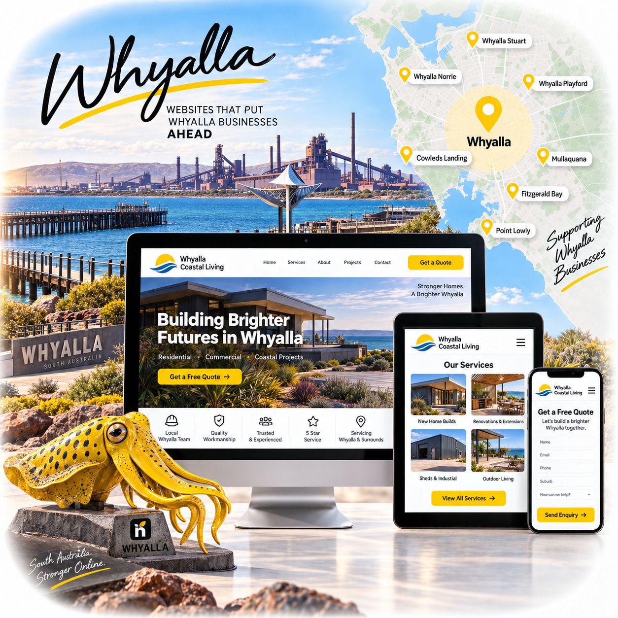 Hero visual for the Whyalla web design service