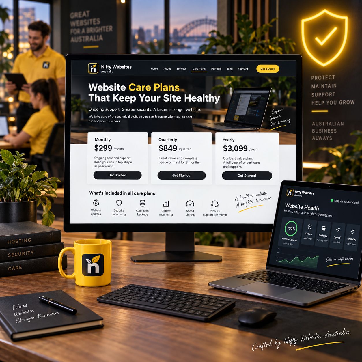 Website care plans illustration