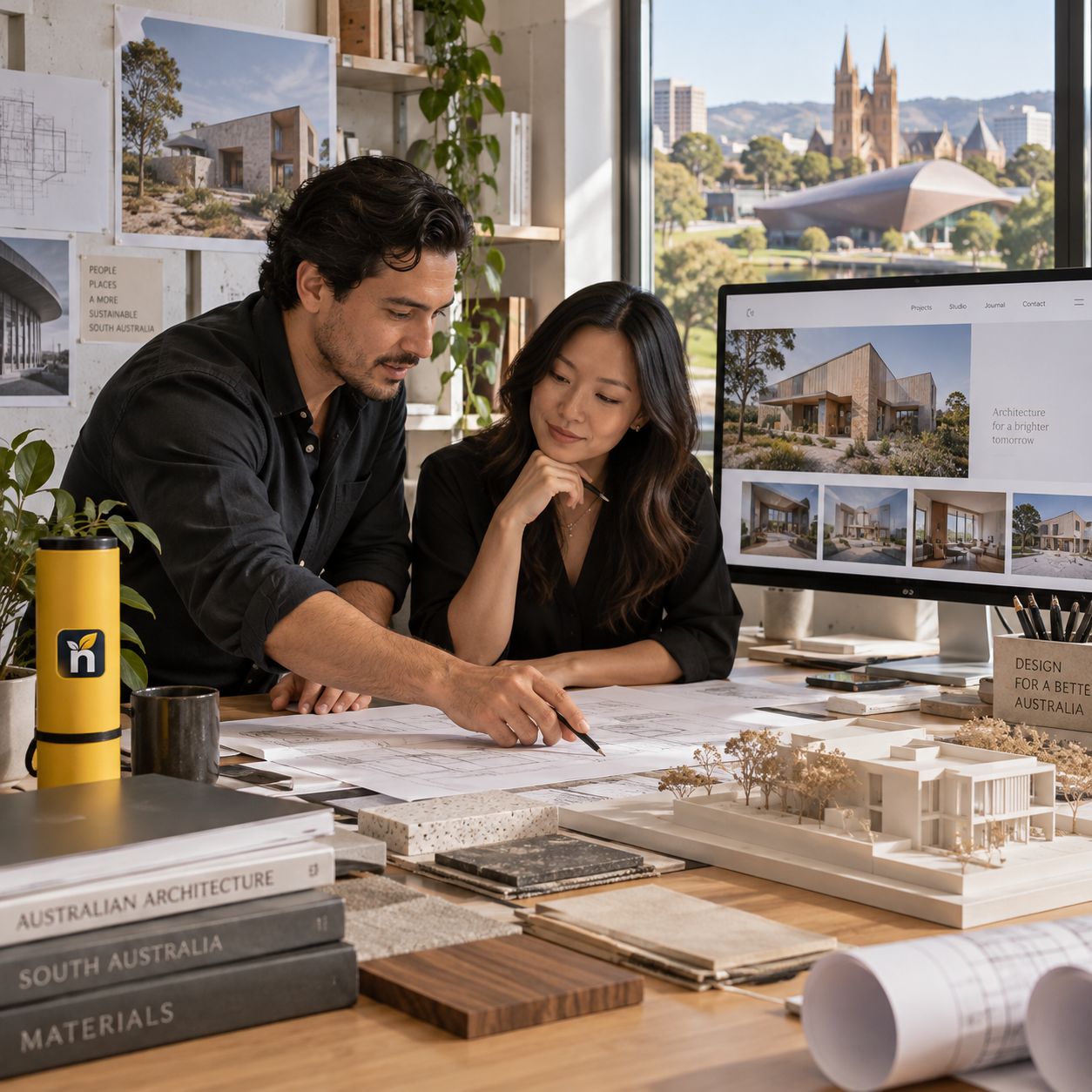 Hero visual for the architects website service