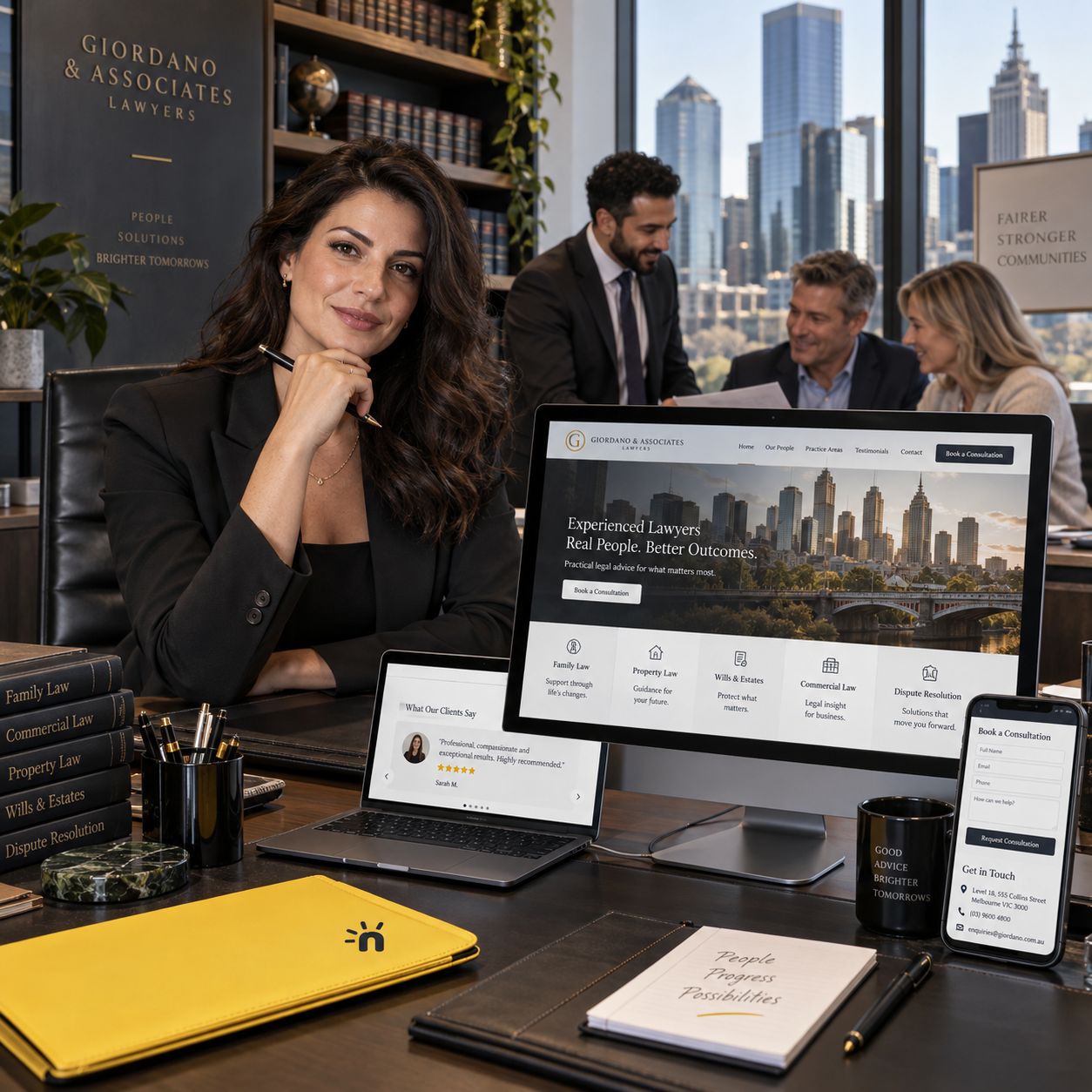 Hero visual for the lawyers website service