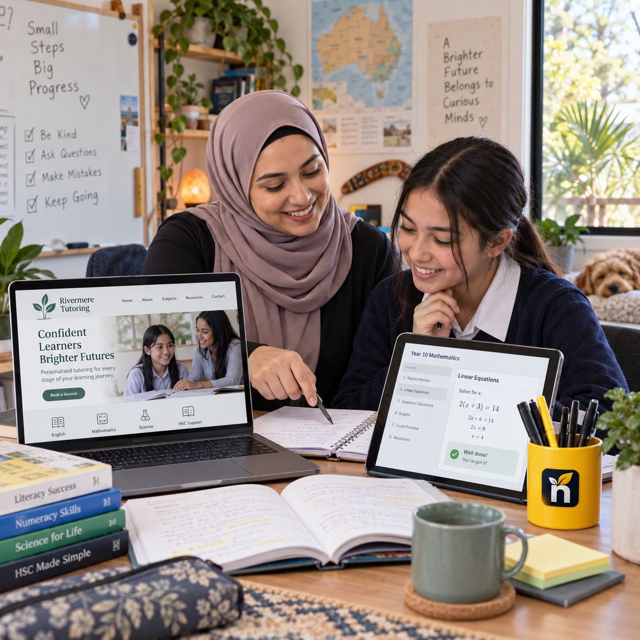 Hero visual for the teachers & tutors website service