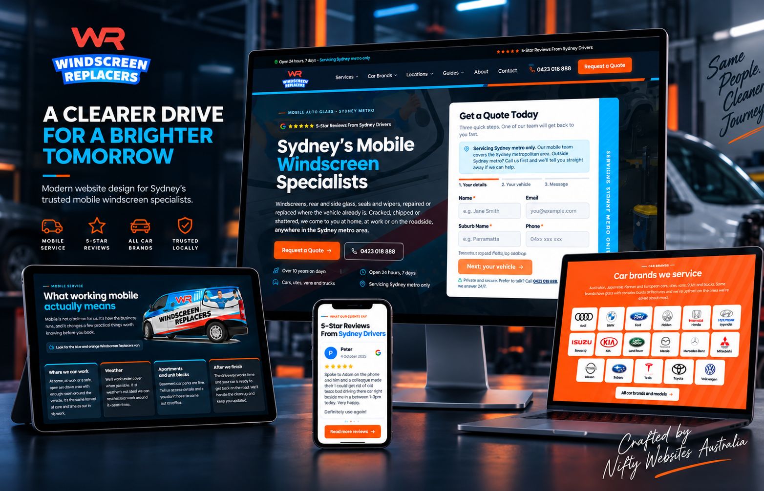 A website designed and built by Nifty Websites Australia