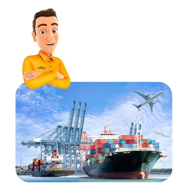 The image presents website for logistics companies