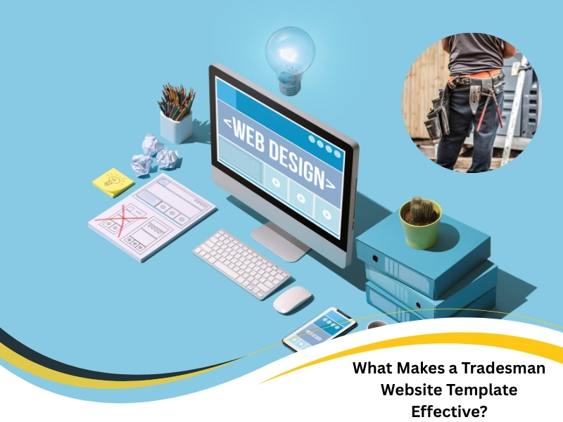 Creative desk setup showcasing web design tools and inspiration for dental website templates and tradesman branding