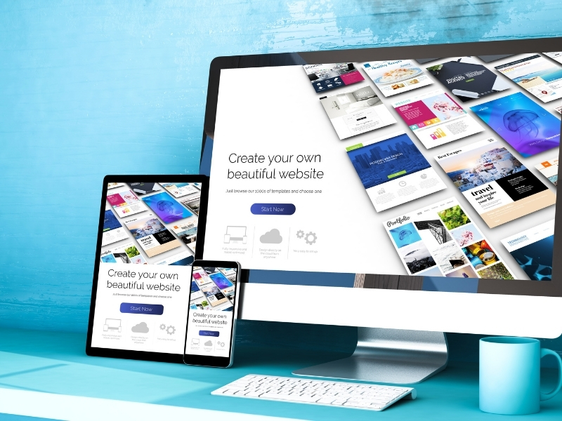 best website builder for food truck offering responsive website templates across devices.